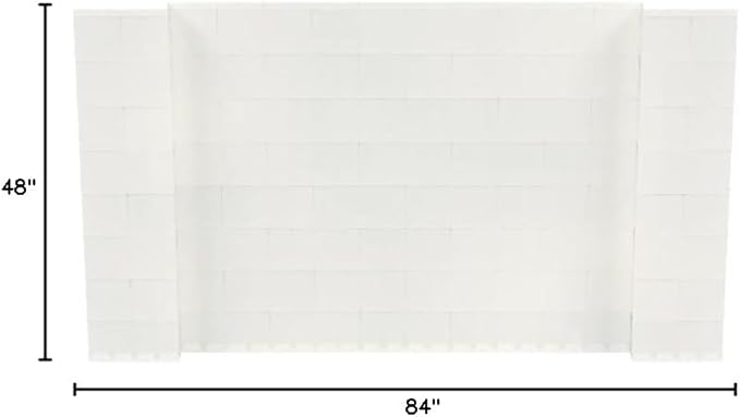 EverBlock 7' x 4' Wall Kit | Modular Building Blocks | Wall System for Building, Display & Structures | Room Divider & Partition | Easy to Connect & Reuse | Indoor & Outdoor Use | Translucent