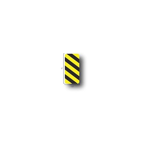 5S Location Marking Dash (Various Sizes Available) Durable Dash Shaped Floor Marker by Graphical Warehouse- Vibrant Colors, Rounded Corners (3x1.5" (50 Pack), Black/Yellow)
