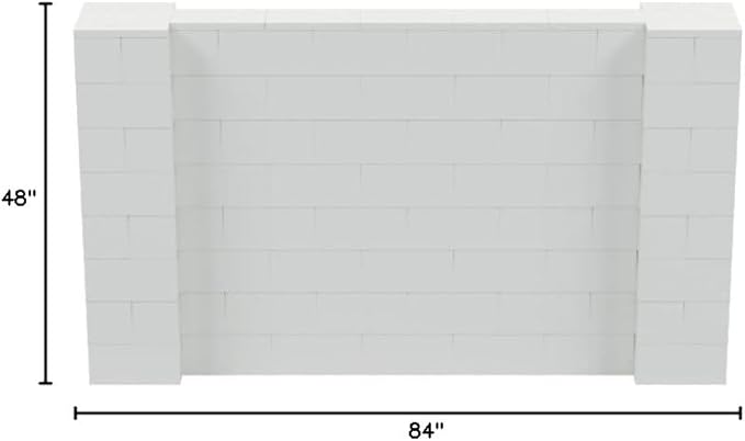 EverBlock 7' x 4' Wall Kit | Modular Building Blocks | Wall System for Building, Display & Structures | Room Divider & Partition | Easy to Connect & Reuse | Indoor & Outdoor Use | Light Gray