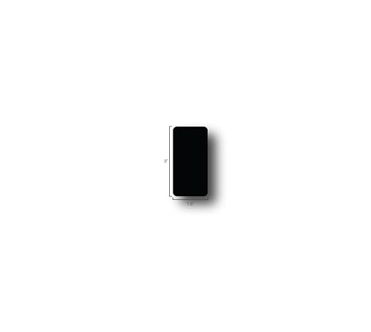 5S Location Marking Dash - Adhesive Dash Shaped Floor Marker by Graphical Warehouse - Rounded Corners (3x1.5 (50 Pack), Black)