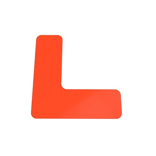 Rounded Adhesive Floor Corners - 6" x 6" x 2" (25/Pack) Orange