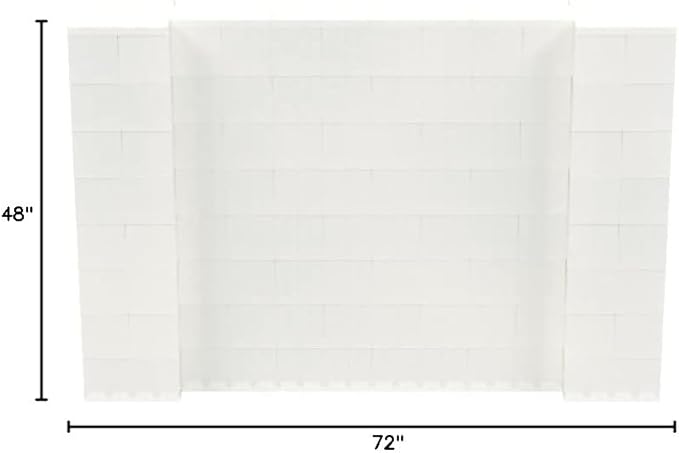 EverBlock 6' x 4' Wall Kit | Modular Building Blocks | Wall System for Building, Display & Structures | Room Divider & Partition | Easy to Connect & Reuse | Indoor & Outdoor Use | Translucent
