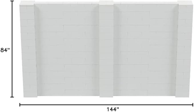 EverBlock 12’ x 7’ Wall Kit | Modular Building Blocks | Wall System for Building, Display & Structures | Room Divider & Partition | Easy to Connect & Reuse | Indoor & Outdoor Use | Light Gray