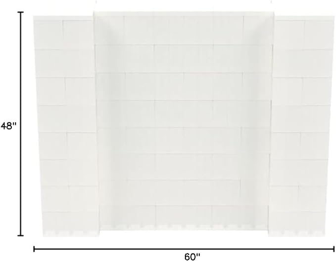 EverBlock 5' x 4' Wall Kit | Modular Building Blocks | Wall System for Building, Display & Structures | Room Divider & Partition | Easy to Connect & Reuse | Indoor & Outdoor Use | Translucent