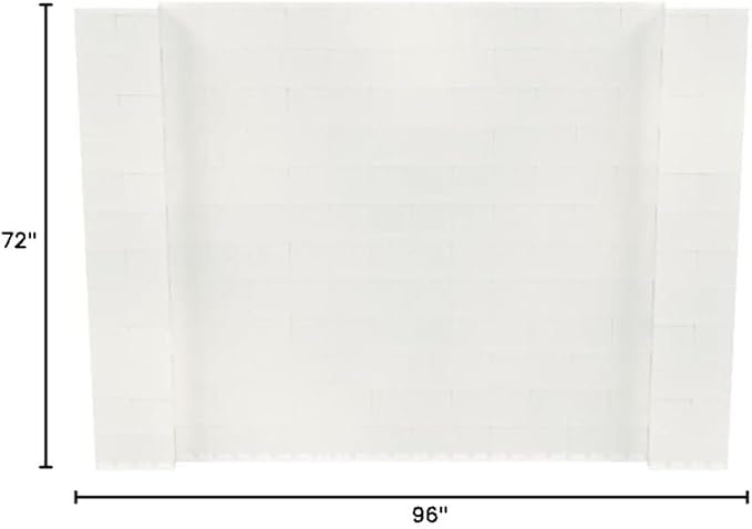EverBlock 8' x 6' Wall Kit | Modular Building Blocks | Wall System for Building, Display & Structures | Room Divider & Partition | Easy to Connect & Reuse | Indoor & Outdoor Use | Translucent
