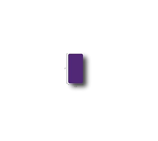 5S Location Marking Dash - Adhesive Dash Shaped Floor Marker by Graphical Warehouse - Rounded Corners (3x1.5 (50 Pack), Purple)