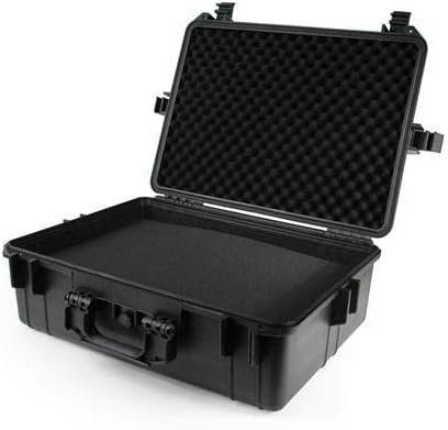 22" Weatherproof Equipment Case, made of Polypropylene Plastic, Black with Foam Insert, (22" X 16.5" X 8.5" (L x W x H))