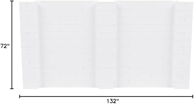 EverBlock 11' x 6' Wall Kit | Modular Building Blocks | Wall System for Building, Display & Structures | Room Divider & Partition | Easy to Connect & Reuse | Indoor & Outdoor Use | White