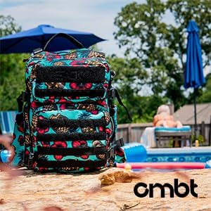 Combat Iron 25L Military Tactical Backpack for Men & Women, Molle Daypack Bug Out Bag, Hiking, Camping, Travel Rucksack with Bottle Holder, Teal Pineapple Express