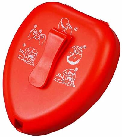 WNL Products FAK5000G-BUNDLE Adult/Child CPR Rescue Mask Kit with CPR Keychain - Hard Case CPR Mask with One-Way Valve, Gloves, Antiseptic Wipe, and Face Shield Keychain Barrier - Bundle
