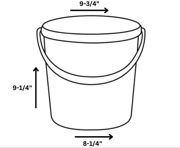 House Naturals 2 Gallon Plastic Food Grade BPA Free Made in USA Buckets with Blue Screw On Lids (Pack of 4)
