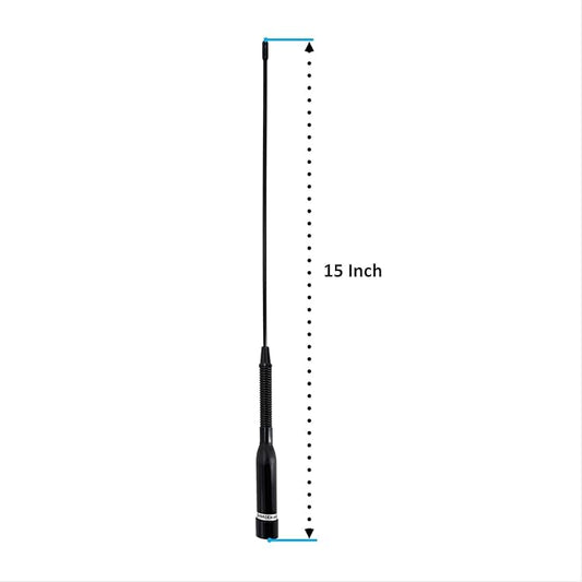 UV200 Dual Band Antenna,15 Inch Heavy-Duty Spring 144/430MHz Ham Radio Antenna, Perfect for Mobile Ham Radio Station