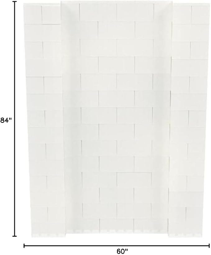 EverBlock 5’ x 7’ Wall Kit | Modular Building Blocks | Wall System for Building, Display & Structures | Room Divider & Partition | Easy to Connect & Reuse | Indoor & Outdoor Use | Translucent
