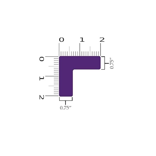 5S Location Marking Corner- (Various Sizes Available) Durable L Shaped Floor Marker by Graphical Warehouse- Vibrant Colors, Rounded Corners (2x2x0.75" (25 Pack), Purple)