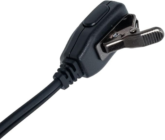 Walkie Talkie Earpiece Headset Compatible with Motorola Radio cls1410 cls1110 bpr40 cp200 cp200d cp185 cp100 rdm2070d with PU G Shape Spring Wire Ear-Hook and PTT mic, 10 Packs