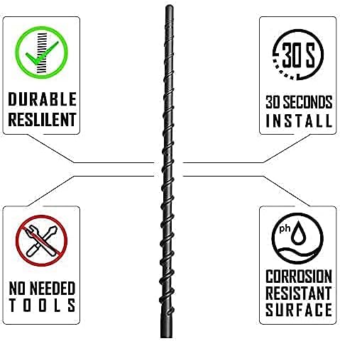 VOFONO 13 Inch Antenna for Jeep Wrangler Gladiator 2007-2026, Short Antenna for JL JK Rubicon Sahara Unlimited Sport Willys 4xe Mojave High Altitude Jeep Accessories