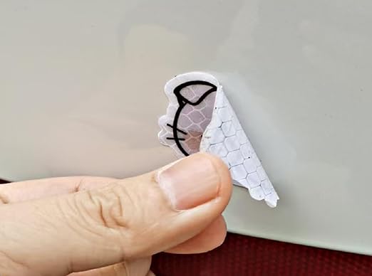 Reflective Stickers 20 Pcs, Outdoor Waterproof High Visibility Warning Safety Adhesive Reflector (1.5" X 1.8", Cat face)