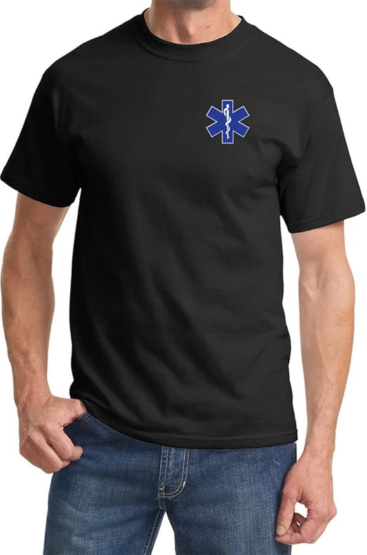 Buy Cool Shirts Emergency Medical Services EMS Flag T-Shirt Front and Back