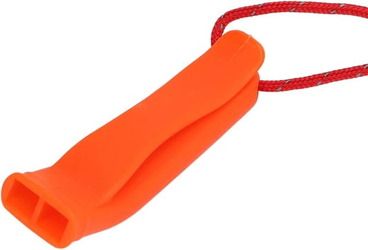 Pwshymi Emergency Whistle Sturdy, Super Loud Safety Whistle for Outdoor Hiking, Camping, Plastic Orange
