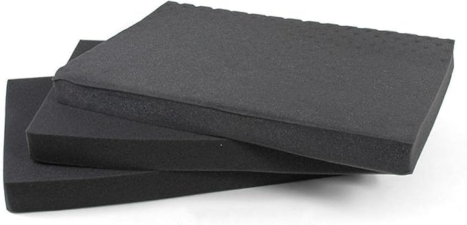 22" Weatherproof Equipment Case, made of Polypropylene Plastic, Black with Foam Insert, (22" X 16.5" X 8.5" (L x W x H))