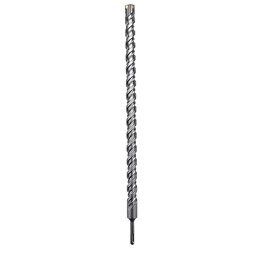 1 in x 18 in (25 x 460mm) SDS Plus Rotary Hammer Drill Bit, Concrete Drill Bit,Masonry Drill Bit for Concrete, Brick and Cement (Length : 460mm / 18 inch, 1 inch ( 25mm)
