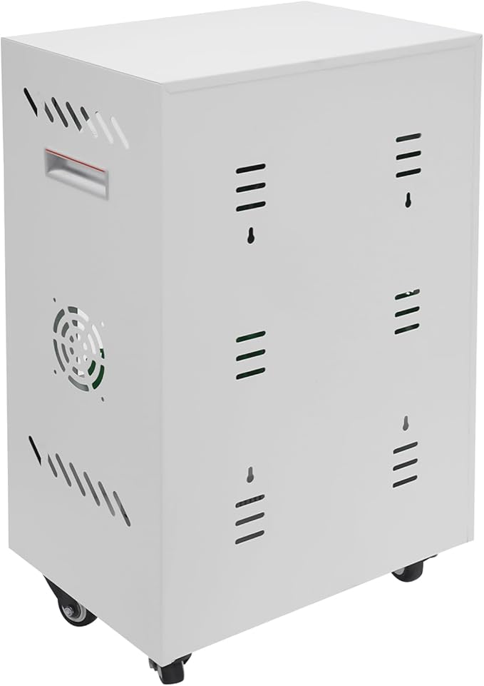 Cell Phone Locker 30 Slot Cellphone Charging Station Metal Cellphone Charging Cabinet Rechargeable Mobile Phone Cabinet for Office Classroom (30 Slot-White)