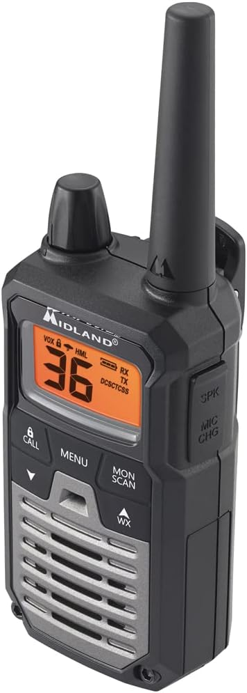 Midland T290VP4 High Powered GMRS Two Way Radios - 4 Pack Bundle w/Headsets & Chargers
