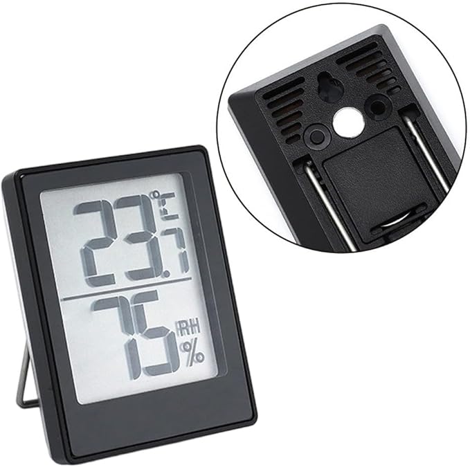 Digital Hygrometer Indoor Thermometer Humidity Meter Room Thermometer, Foldable Thermometer, Accurate Temperature Humidity Monitor For Offices, Bedroom, Nurseries, Greenhouses, Wine Cellars