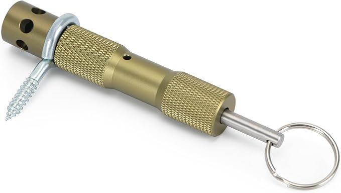 Perimeter Trip Alarm Device W/ 22 Gauge Adapter Early Warning Security System for Camping & Property Safety (Gold)