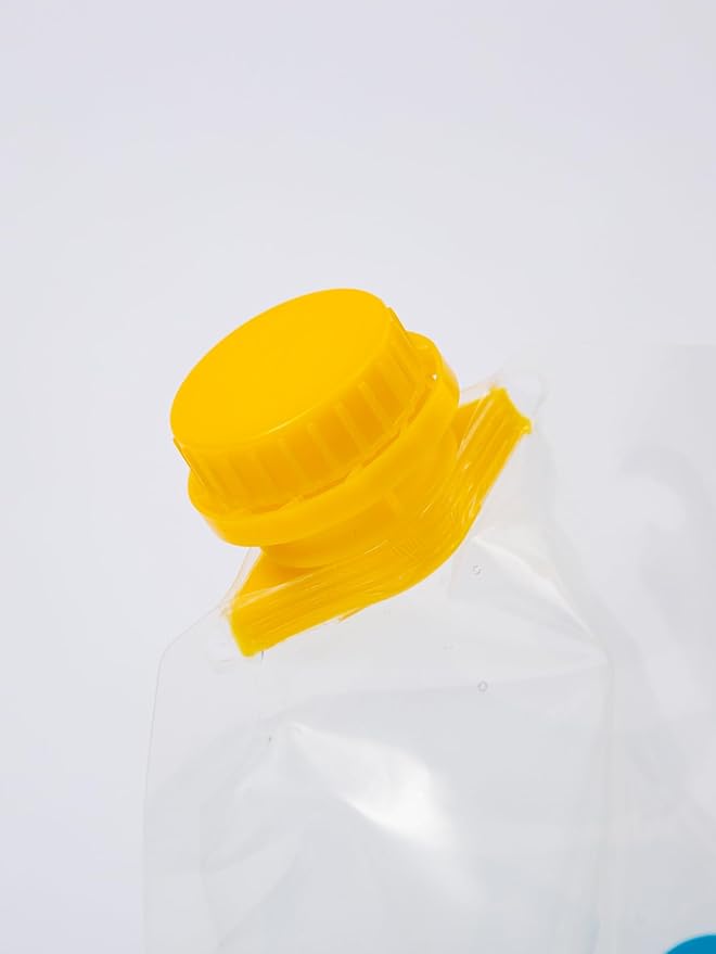 Collapsible Emergency Water Container Bag,WaterStorageCube,Flat Folding,BPA Free Food Grade,Clear Plastic Storage Jug for Camping Hiking Backpack,No-Leak Freezable,Water Bottle 2.6 Gallon/2pcs