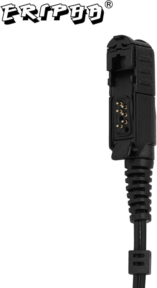 Two Way Radio Earpiece Compatible with Motorola XPR 3000 3000e 3300 3300e 3500 3500e Walkie Talkie Acoustic Tube Headset with Mic PTT