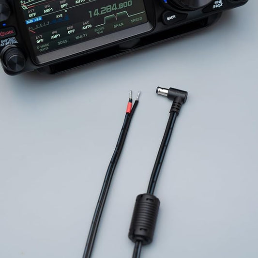 WINDCAMP DC Power Cable Compatible with YAESU FTX-1F with Ferrite Core, 3.28FT Length, AWG18 (FTX-1-DC)