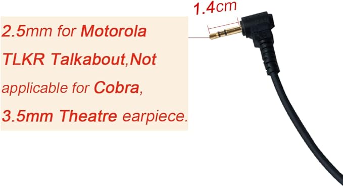 Walkie Talkie Headset with Mic PTT Covert Acoustic Tube Earpiece Compatible for Motorola Talkabout MH230R MR350R T600 T200 T200TP T260 T260TP T460 MT350R 2 Way Radio 10Pack