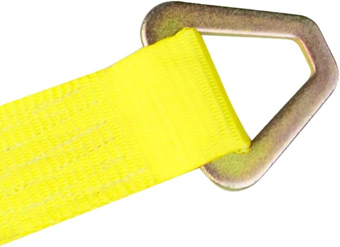 VULCAN Ultimate Axle Tie Down Kit - Classic Yellow Webbing - Includes (2) 22 Inch and (2) 36 Inch Axle Straps, (2) 96 Inch Snap Hook Ratchet Strap, and (2) 112 Inch Loop Tie Down Combinations