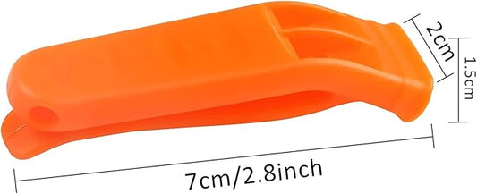 20 Pcs Emergency Safety Whistle Plastic Whistles Set with Lanyard