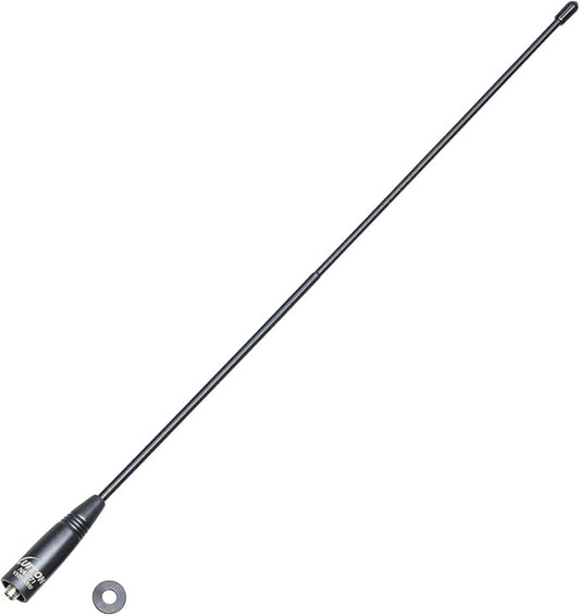 Radio Antenna for BaoFeng UV-5R/888S Long Range Walkie Talkie Antenna 15.6-Inch Whip VHF/UHF (144/430Mhz) Antenna SMA-Female(1 Pack)