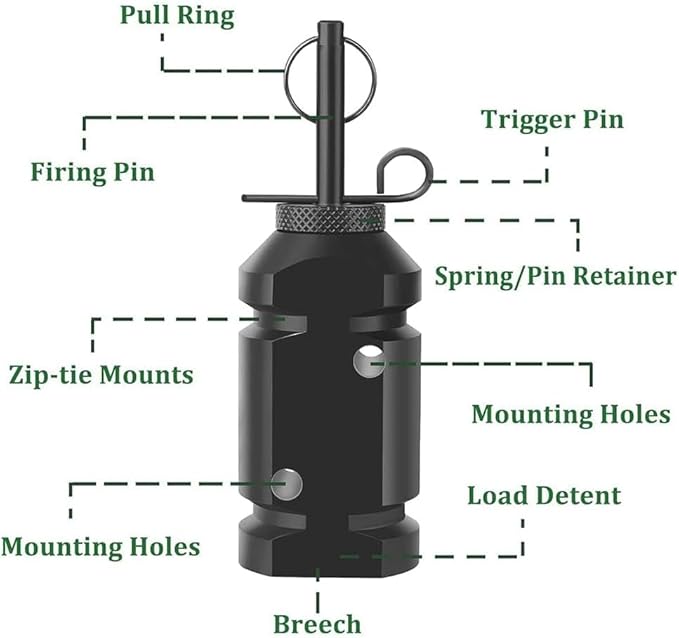 6 Packs of Alarm Perimeter,12 Gauge Camping Trip Wire Alarm Eary Warning Security System for Outdoors (Green)
