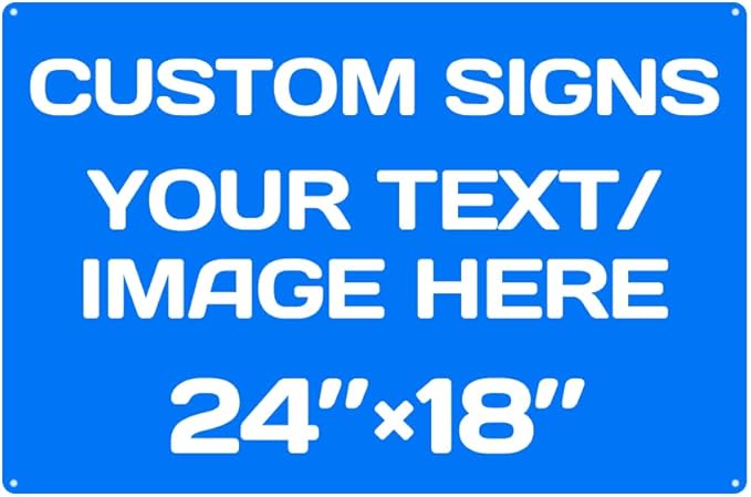 Personalized Aluminum Weatherproof Metal Signs - Custom Text & Picture, Multiple Sizes, Hazard, Garden, Custom Door Signs
