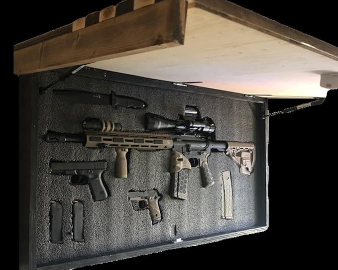 Large Concealment Flag (Black Burnt Blue Line Flip Up Biometric Lock)