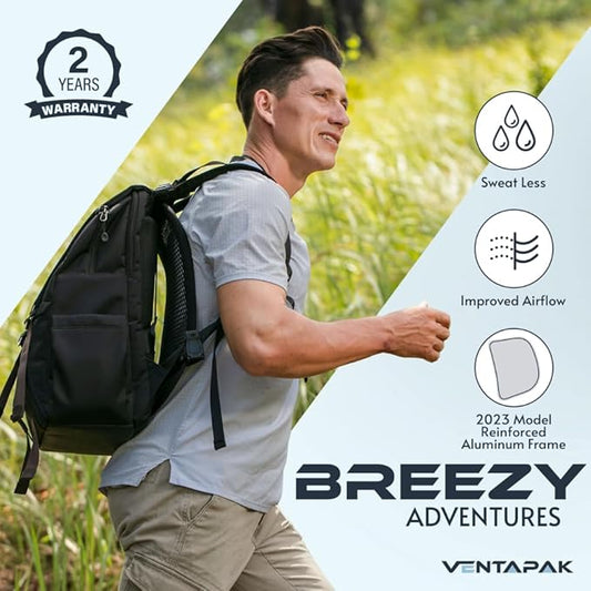VentaPak Lightweight Ventilation Backpack Spacer - Smaller Support Ventilation Frame for Hiking & Biking Backpacks Small Size 5'6" Torso or Under, Airflow & Reduced Sweat