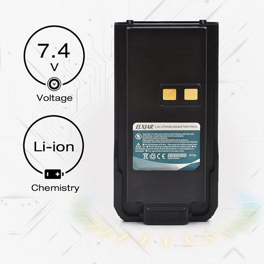 (2-Pack) 7.4V 3200mAh Li-ion Battery Replacement for Retevis RT29 Ailunce HD1 Walkie Talkie Two Way Radios