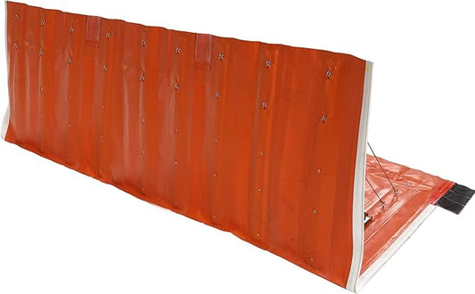 PVC L-Shaped Baffle Flood Barrier for Home,Flood Control Water Gate Flood Protection Products for Garage Doors, Basements, Warehouses Absorbent Sandbag Alternative(L:13ft x W:4ft x H:3ft)