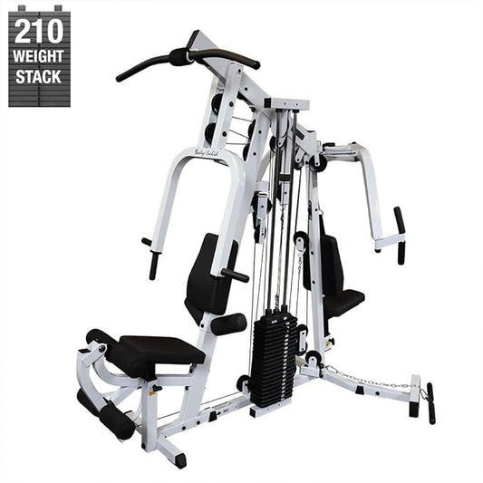 Body-Solid Multi-Station, Single Weight Stack Home Gym Machine, Arm & Leg Strength Training Functional Exercise Workout Station, 210lbs. Black Weight Stacks