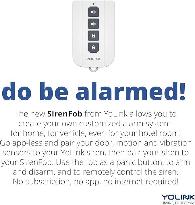 Outdoor Alarm Controller 2, Battery-Powered Siren/Alarm/Relay Controller, 12VDC Out, Up to 1/4 Mile Open-Air Range, 110dB Siren Included, YoLink Hub Included