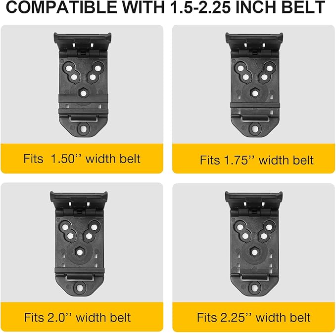 Handcuff Case Compatible with ASP, Chain, Hinged, and Rigid Folding Handcuffs – OWB Kydex Cuff Holder with Belt Clip or MOLLE Mount – Fits 1.5"-2.25" Belts – Black/Basketweave Options