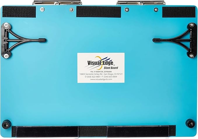 Slant Board for Writing – Adjustable Magnetic Whiteboard & 22° Angle Ergonomic Desk for Reading, Writing, Drawing and Studying – Portable Tabletop Stand for Students and Teachers - Blue