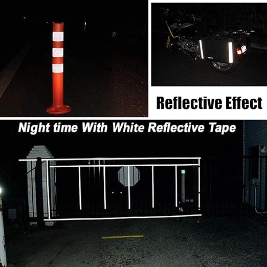 Reflective Tape, Waterproof Self Adhesive Dot Reflective Tape Outdoor Safety Caution Reflector for Trailers, Bikes, Cars(Silver, 4 Inch x 65 Feet)