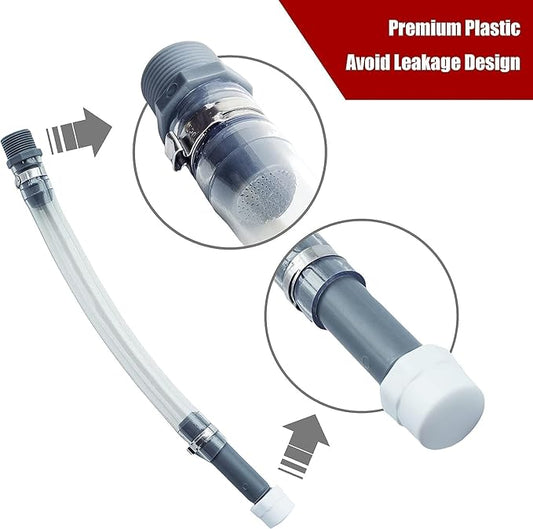 2-Pack Fuel Jug Hose - 5 Gallon Gas Can Hose Replacement with Upgraded Filter Design - Compatible with 5.5 & 3 Gallon Jugs - Easy Pour, No Spills