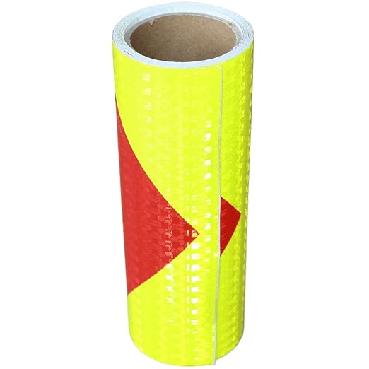 Reflective Tape 8 inch Wide, Outdoor Waterproof Hazard Conspicuity Safety Warning Industrial Marking Tape (11 feet)