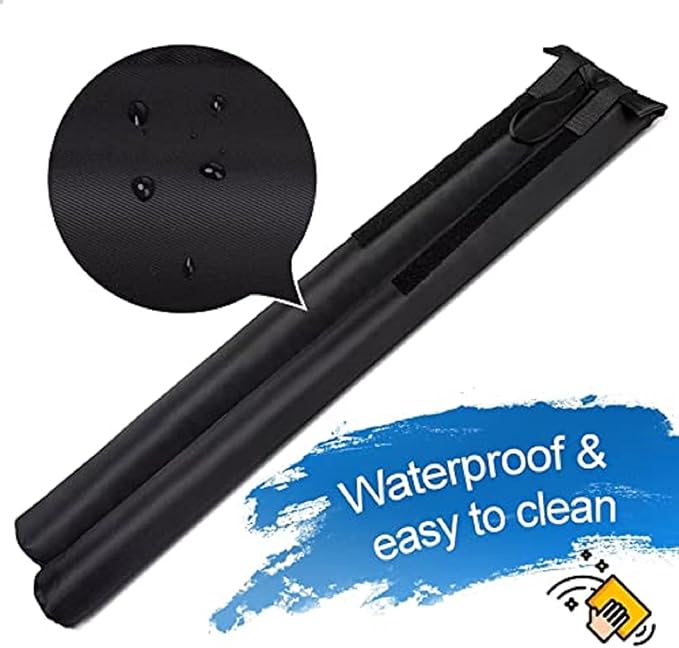 MAXTID Large Door Draft Stopper for Bottom of Doors 36” Under Door Sweep Noise Blocker Black Gap Stoppers Adjustable Doors Seal Sweep Guard Draft, Window Breeze Stoppers, Home Essentials Gadgets